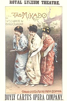 1885 poster art for THE MIKADO