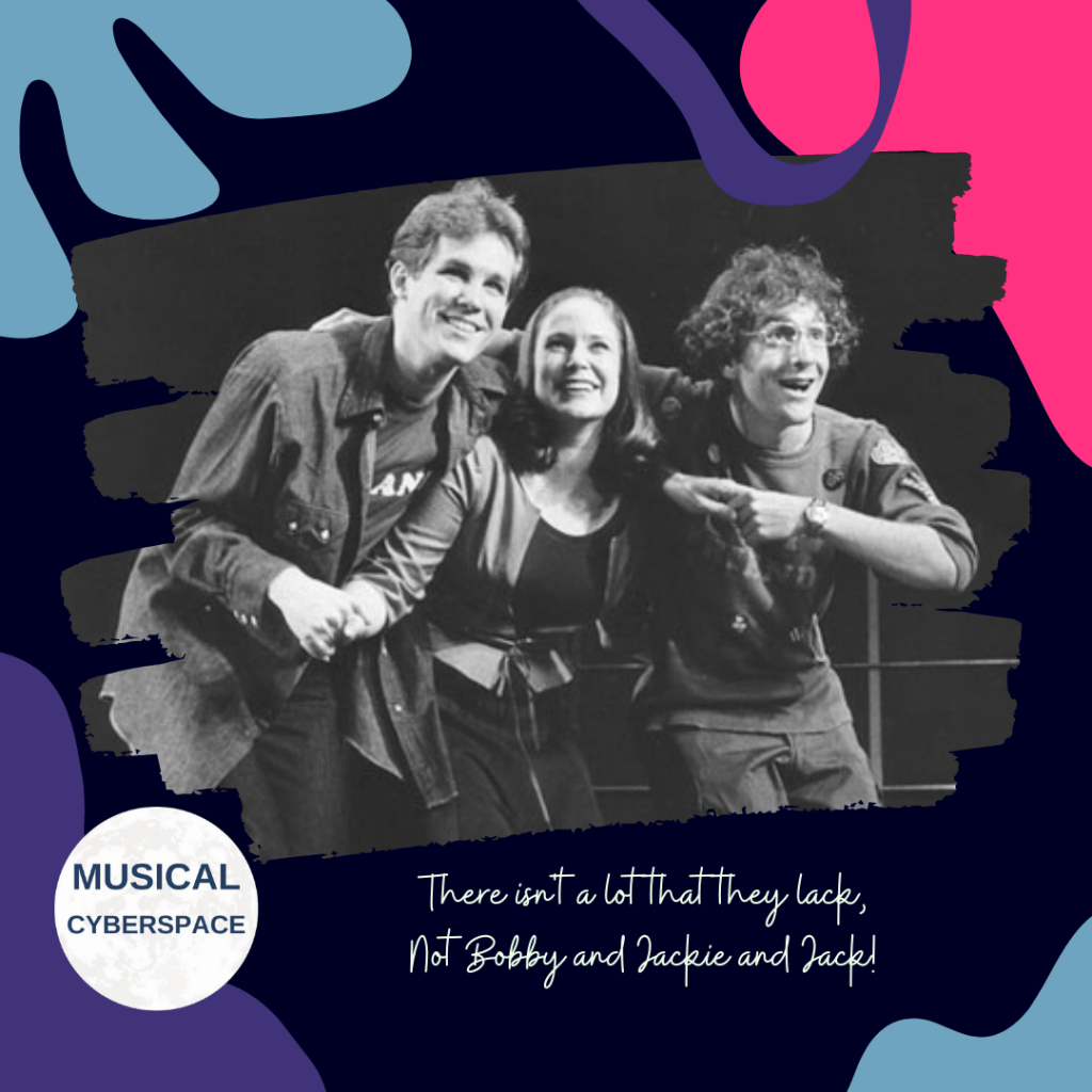 Jim Walton, Ann Morrison and Lonny Price in the original MERRILY WE ROLL ALONG