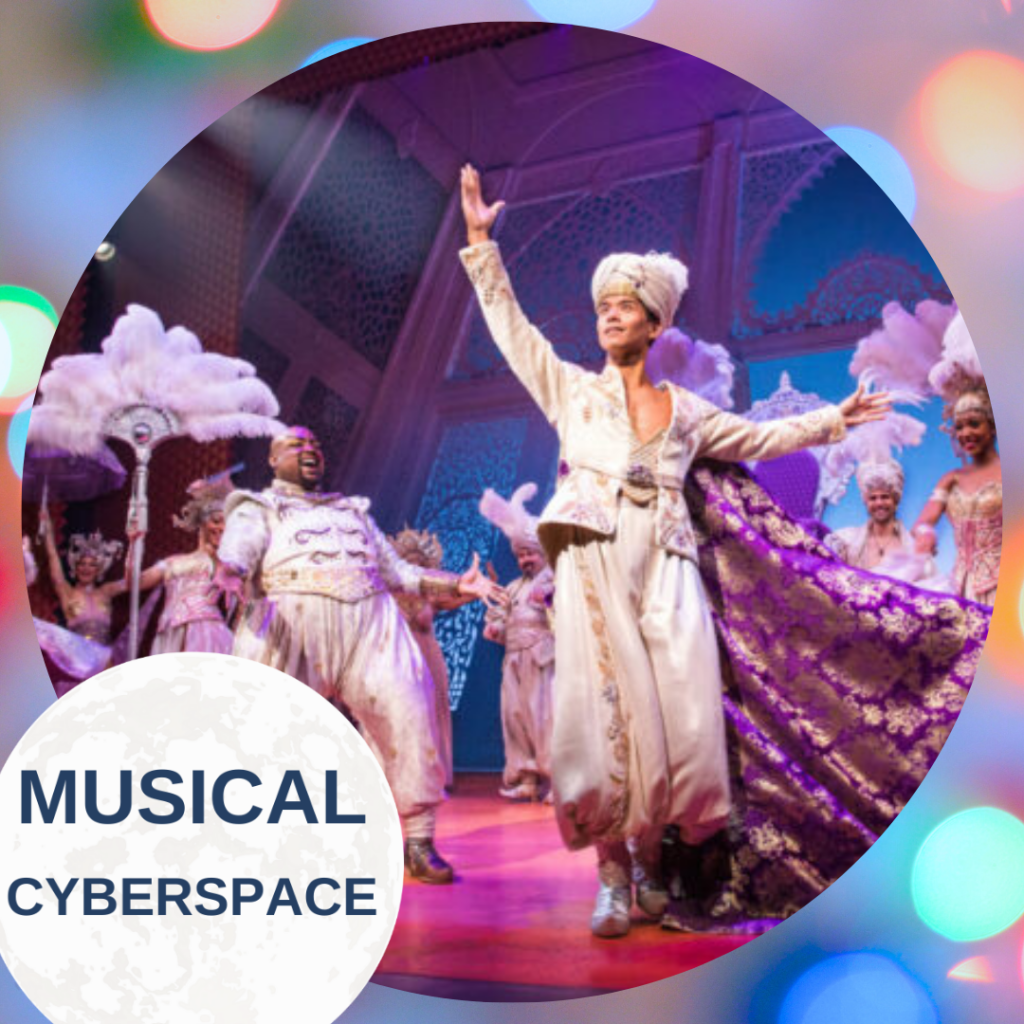 Major Attaway as Genie and Telly Leung as Aladdin. Photo credit: Matthew Murphy.