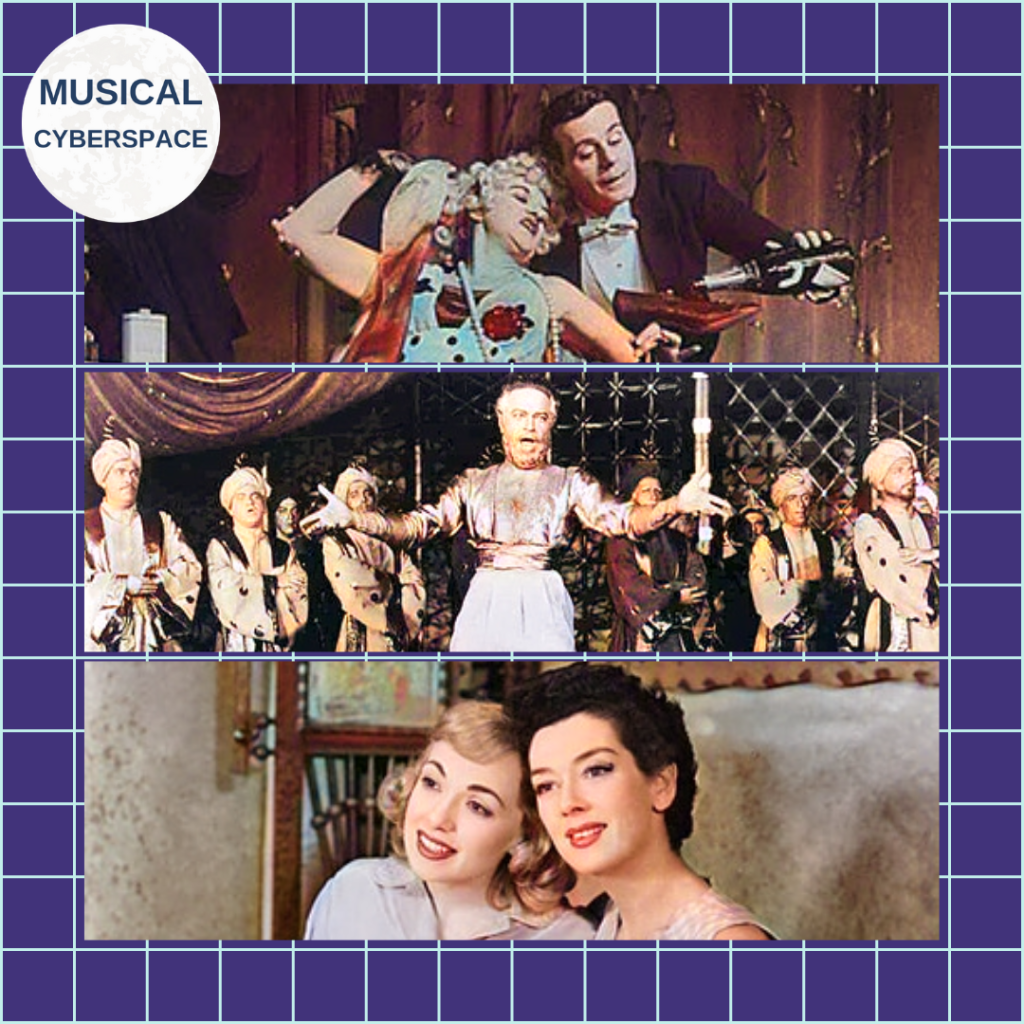 Scenes from JOHN MURRAY ANDERSON'S ALMANAC (featuring Hermione Gingold and Billy DeWolf), KISMET (featuring Alfred Drake) and WONDERFUL TOWN (featuring Edie Adams and Rosalind Russell).