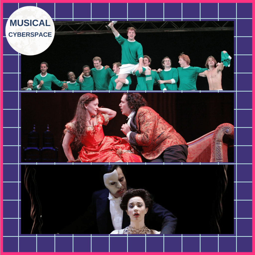 The first three Andrew Lloyd Webber musicals of the new century: THE BEAUTIFUL GAME (revised as THE BOYS IN THE PHOTOGRAPH, with the South African cast pictured here), THE WOMAN IN WHITE (with Maria Friedman and Michael Ball) and LOVE NEVER DIES (with Ramin Karimloo and Sierra Boggess).