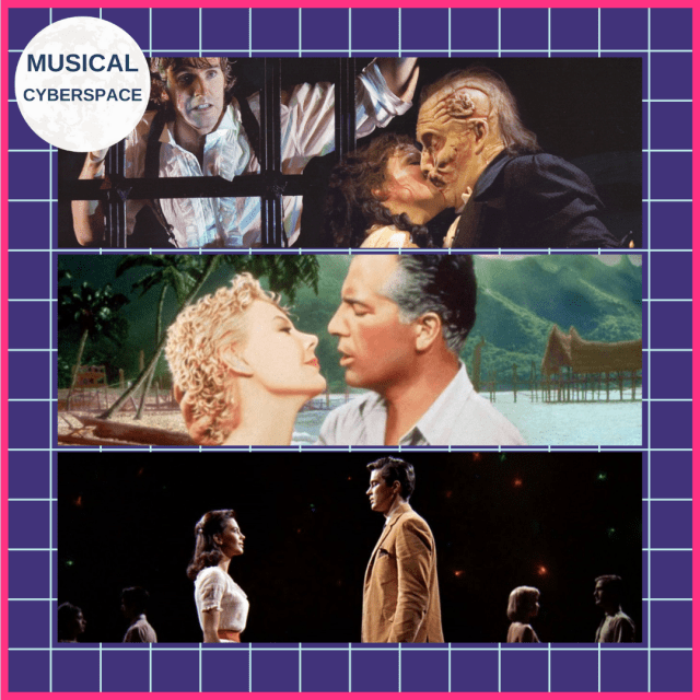 Sometimes, it's all about the kiss (THE PHANTOM OF THE OPERA); sometimes, it's all about the moment before the kiss (SOUTH PACIFIC and WEST SIDE STORY)