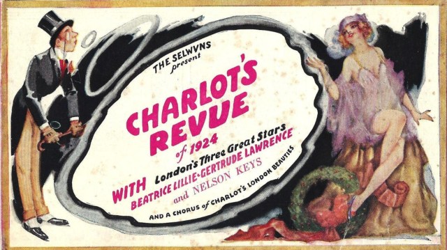 An advertisement for Andre Charlot's Revue of 1924, with Nelson Keys (who replaced Jack Buchanan) on the bill